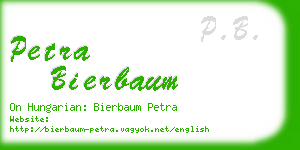 petra bierbaum business card